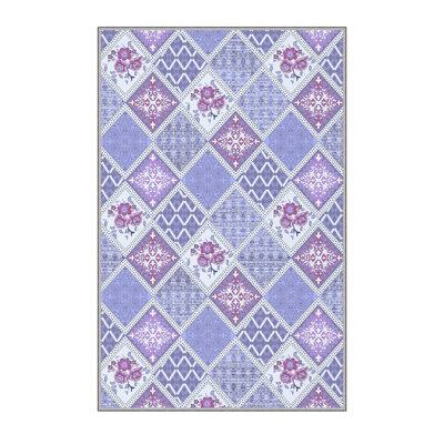 Antibacterial Woven Carpet (3D Digital Print) 4.0 x 5.9 Feet, 100% Polyester, Pile Height: 0.3 Inches | PVC Felt Dot Non-Slip Underside, Machine Washable, Perfect for Living Room & Bedroom Decor