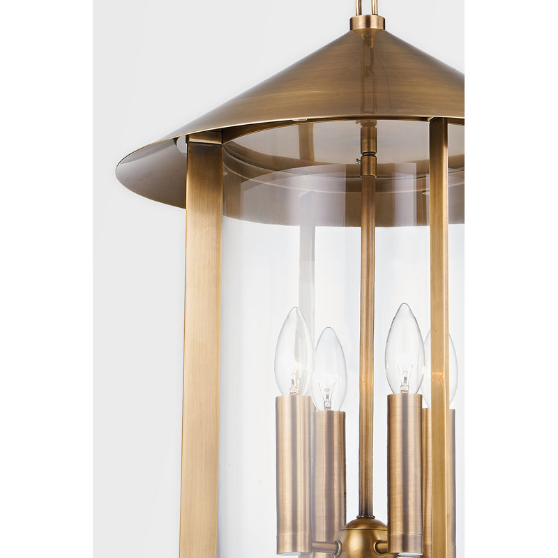 Long Beach Light Lantern, Patina Brass, 21.25" H x 12.5" W x 12.5" D