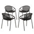 Ensemble de chaises de salle à manger empilables Yelva