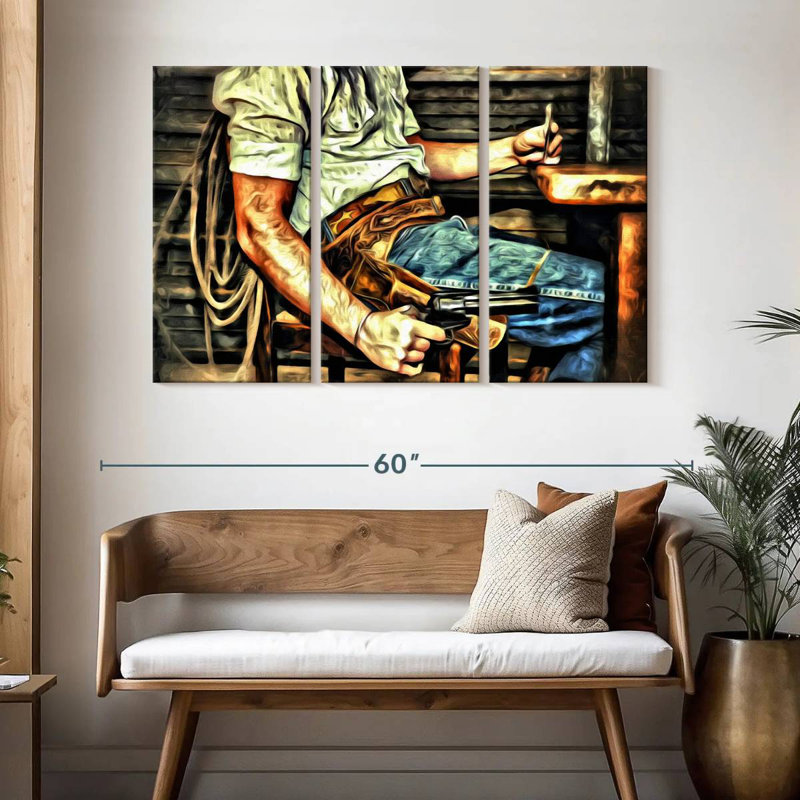 Cowboy intrépide Lelar, H 32 po x l 50 po