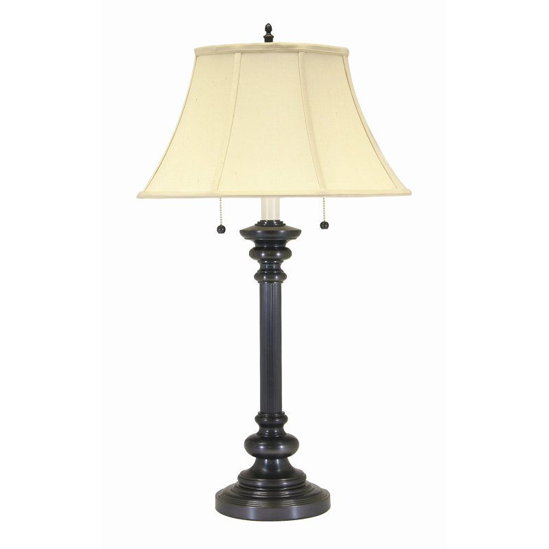 Ashton Metal Table Lamp, Oil Rubbed Bronze and Beige Shade