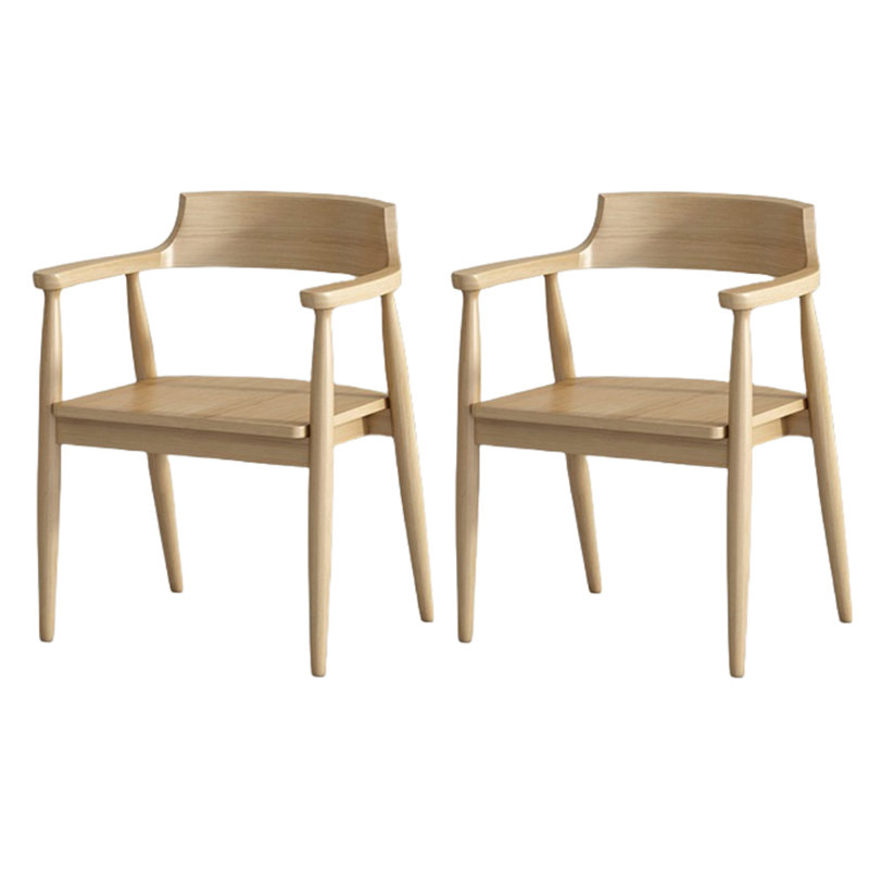 Solid wood dining chair comfortable back simple