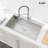 32" L Single Bowl Overmount Stainless Steel Kitchen Sink-125422155