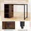 115 X 59 Cm Computer Desk Modern Home Office Desk With Storage Shelves-1133263800