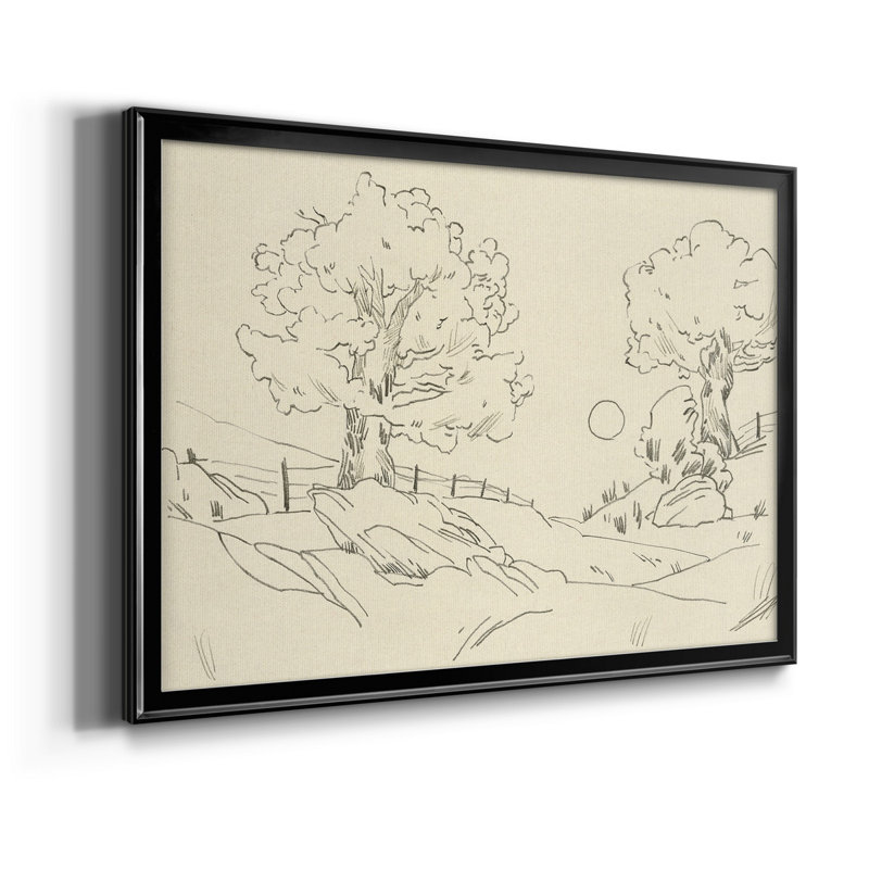 Chêne Christchurch III, Papier avec cadre noir, H 26,5 po x l 36,5 po x P 1 po, Pas de tapis