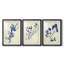 Indigo Leaf Study I - Impression encadrée sur mesure de qualité supérieure - 3 pièces-2146323861-2146323863