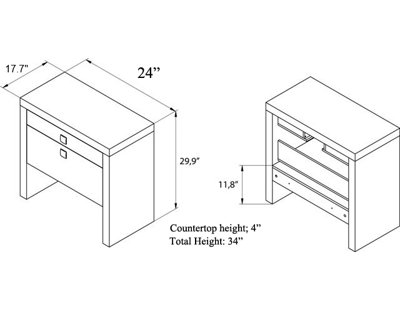 Ensemble de meuble-lavabo pour salle de bain simple 24 po Amato