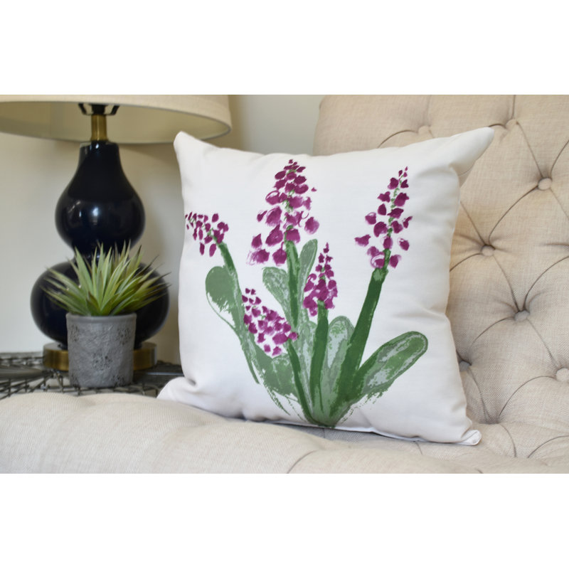 Farmers Market Bell Outdoor Square Pillow Cover and Insert, Purple, 18" x 18"