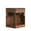 Meuble-lavabo mural triangulaire de 56 cm (22 po) avec lavabo intégré en résine noire et armoire en noyer-78703628