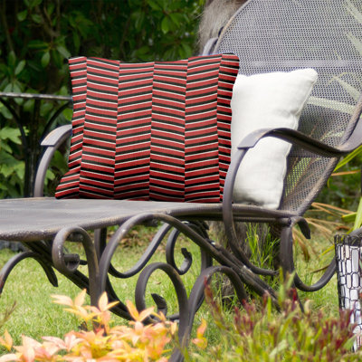 Coussin décoratif d'extérieur à motif géométrique Fractured - moderne, résistant aux rayons UV et aux intempéries
