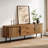 70" Mid-century Modern Low Console Cabinet-1535756617