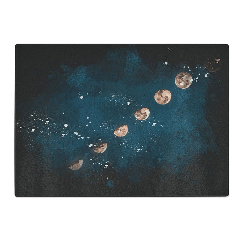 Tempered Glass Story of the Moon Chopping Board, 28.5 cm x 39 cm