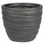 Concrete Effect Round Planter, Frostproof Outdoor Plant Pot with Row Pattern, Round Garden Planter with Drainage Holes-39265881-39265882