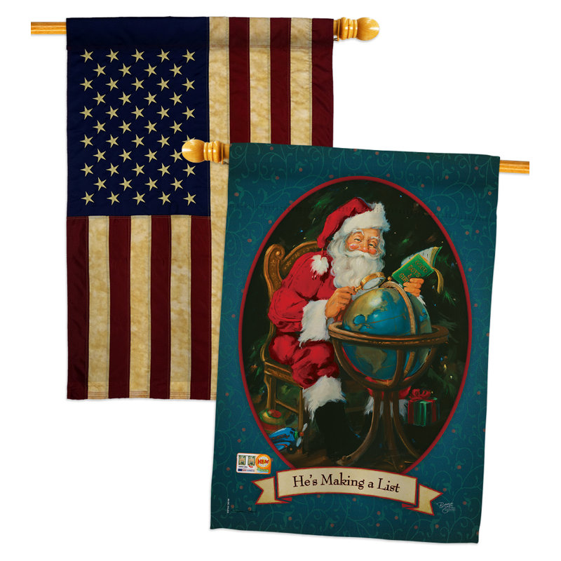 Applique de style vintage en polyester à 2 faces 40 x 28 po impressions Decorative USA Drapeau pour la maison