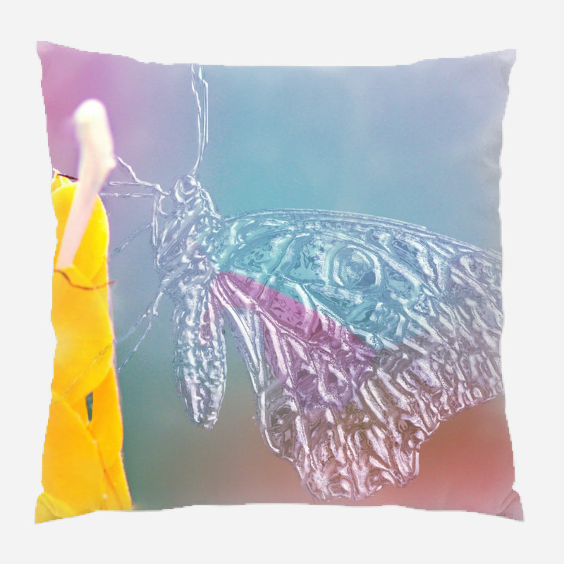 Dietrick Outdoor Reversible Throw Pillow, Microsuede, Indoor