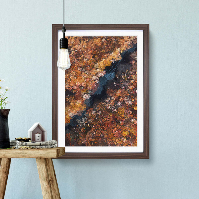 Forest in Piedimonte Matese Italy - Framed Print, 48cm H x 36cm W x 2cm D, Walnut Framed