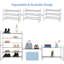 Étagère à chaussures 3 niveaux 9 paires en métal empilable, range-chaussures extensible réglable en hauteur-1344242700-1406527448