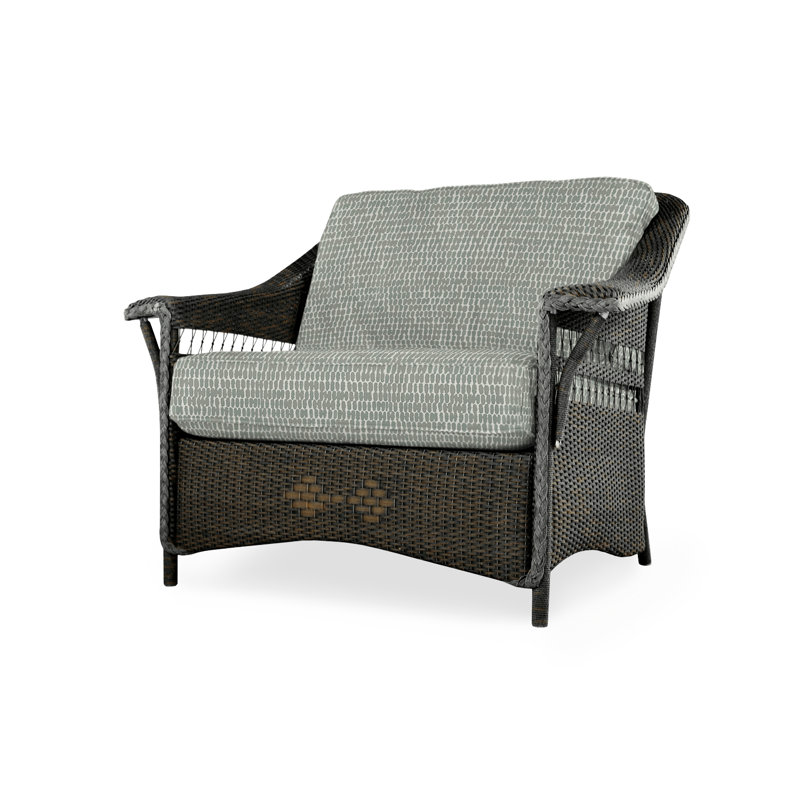 Nantucket Outdoor Lounge Chair, Sailcloth Salt, Mink