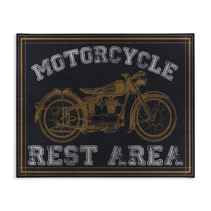 Toile pour aire de repos pour motocyclettes, conception de Marcus Prime, H 24 po x l 30 po