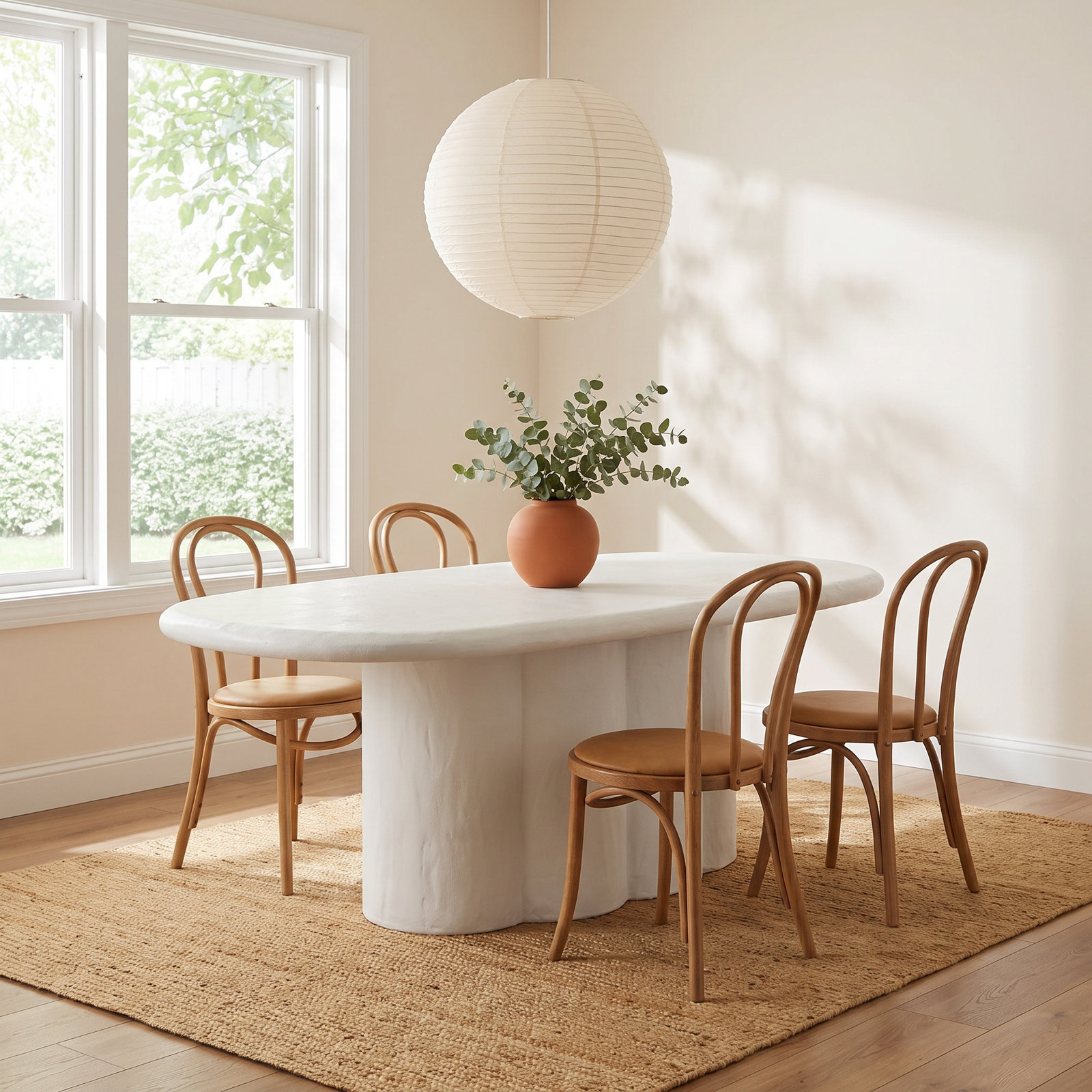 Geof 42.2'' Oval Dining Table, White