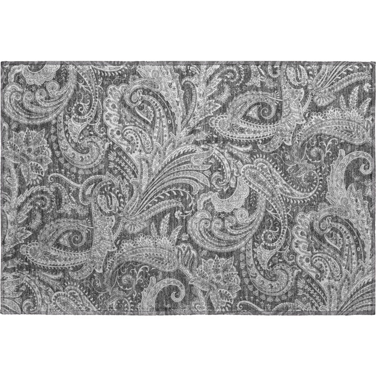 Premium Machine Washable Apodaca Gray Rug