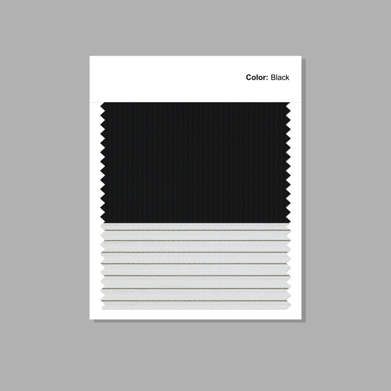 Abat-jour zébré noir uni de luxe, L 32 po x L 64 po, Oui
