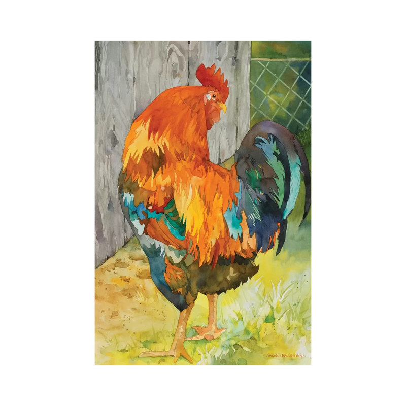 Rooster Pen by Annelein Beukenkamp - Wrapped Canvas Painting, 152.5 cm H x 101.5 cm W