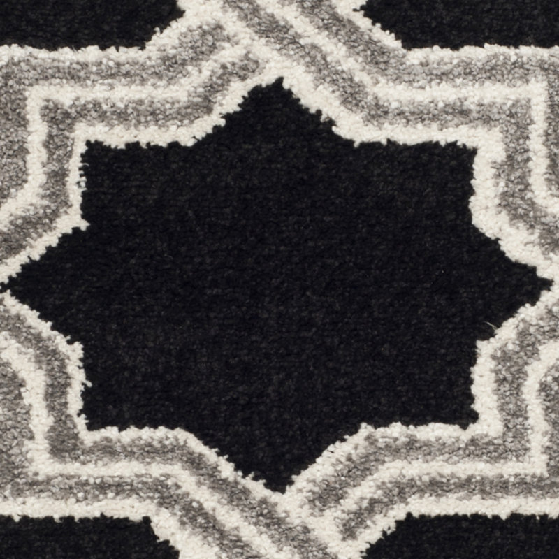 Ammundsen Ammundsen Geometric Anthracite/Gray Area Rug, Rectangle 2'6" x 4'