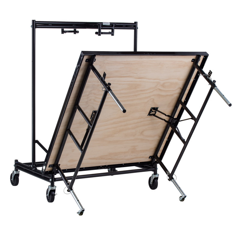 Scène portative réglable en hauteur 4 pi x 4 pi, Tapis rouge, H 24 po x l 48 po x P 48 po