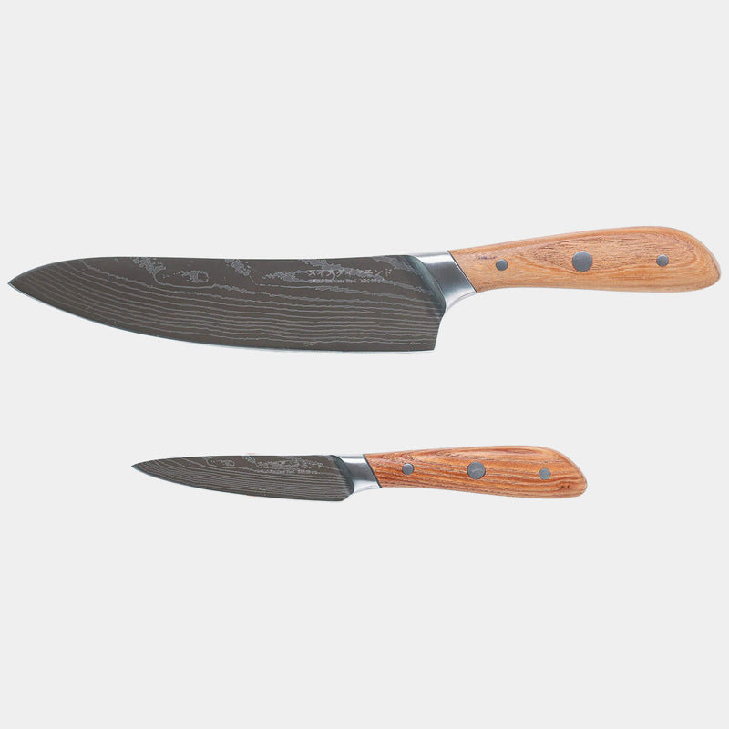 Swiss Diamond Damascus Chef/Paring Knife Set