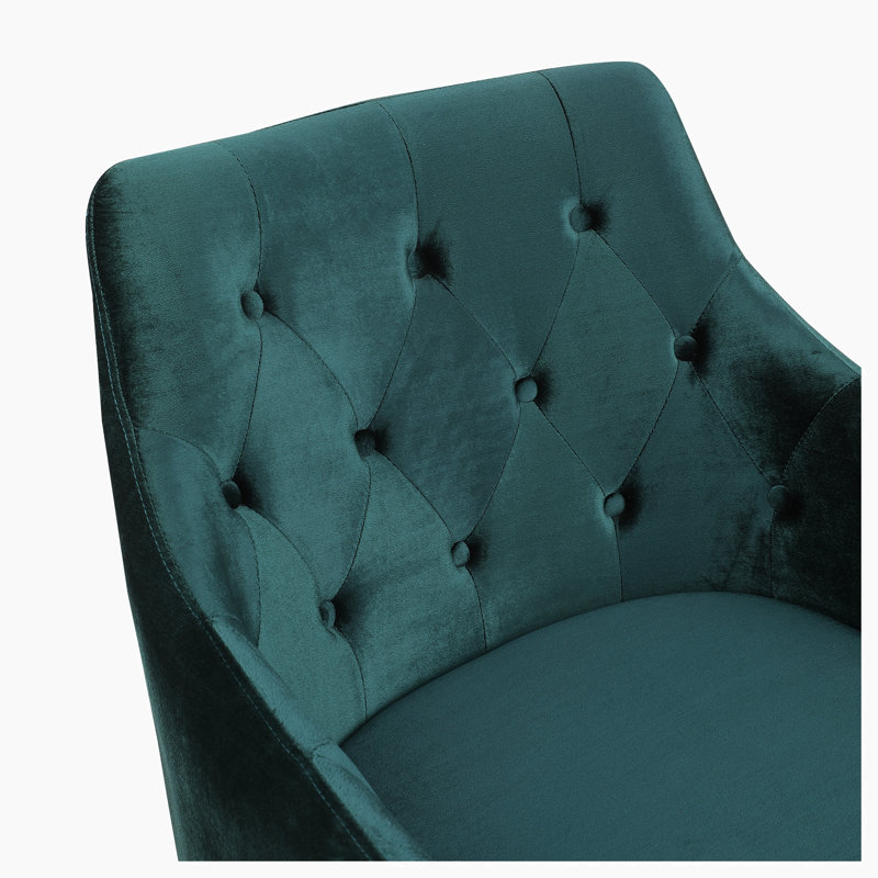 Fauteuil capitonné de 26 po de largeur, Tissu bleu