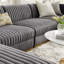 Canapé modulaire modulaire en velours 6 pièces Modway Sanguine-194470737