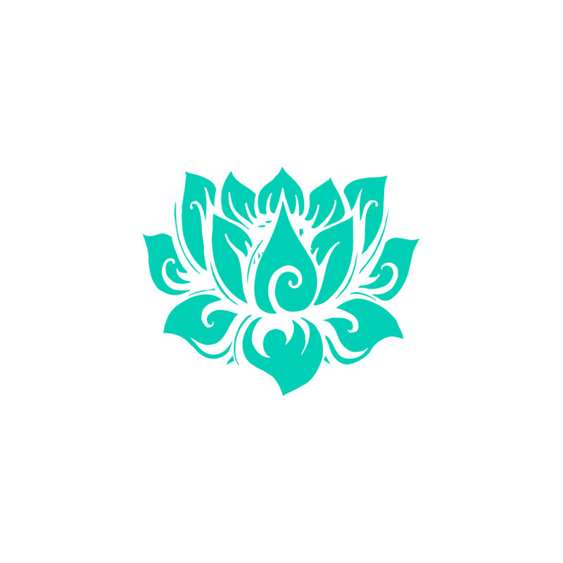 Décalcomanie murale yoga lotus, Menthe