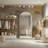 Gray Gold Abstract Concrete Wall Mural-329107435