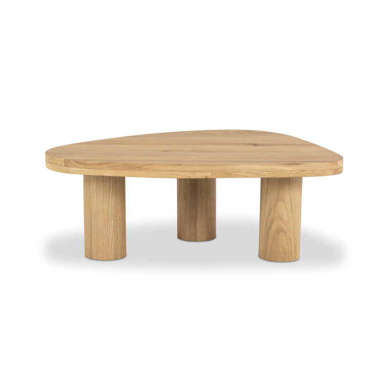 Zion Coffee Table - Small Table - Merlot, 15" H x 25.5" L x 36" W, Natural Oak