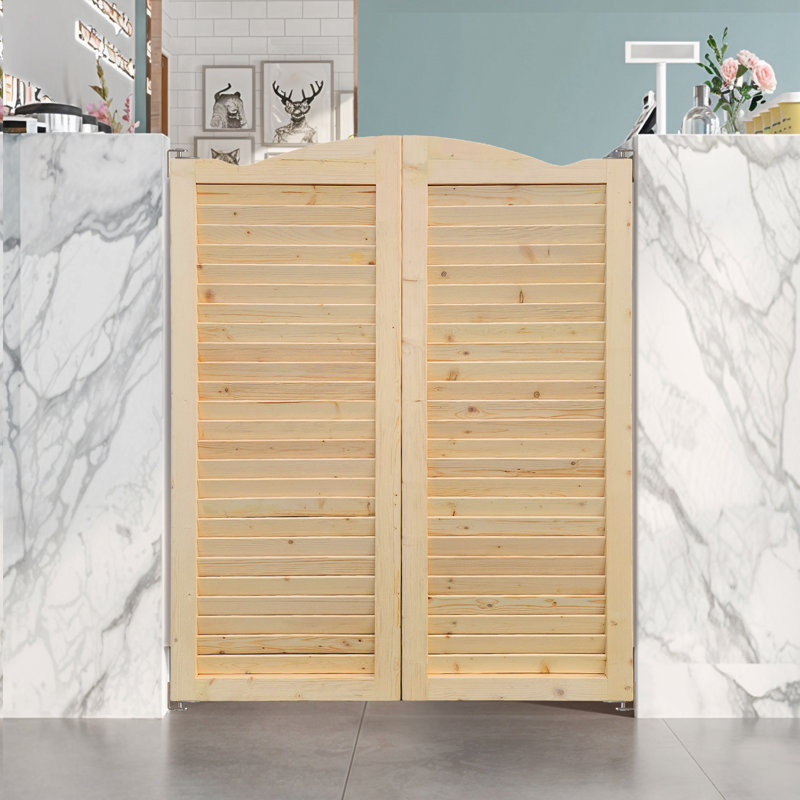 Portes de café à persiennes pivotantes S&Z, 42 po x 42 po