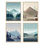 Ensemble encadré de 4 paysages encadrés, impression de 4 paysages encadrés-93014015-93014017