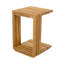 Ensemble de conversation d'extérieur surdimensionné 3 pièces avec deux fauteuils club et table d'appoint, structure en bois d'acacia, finition naturelle avec coussins beiges-131082659