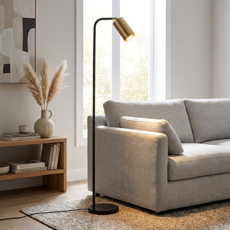 Lampe sur pied minimaliste à faisceau étroit et réglable