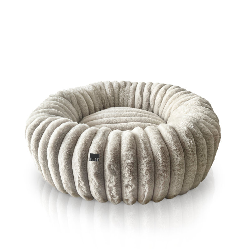 Lit rond pour animaux de compagnie Elle Décor, Gris