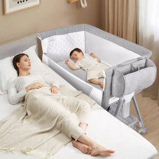 Baby Bassinet And Bedside Sleeper For Baby , 7 Height Adjustable Bedside Bassinet With Wheels