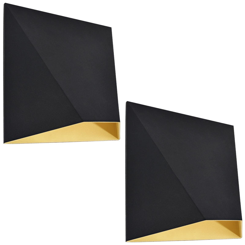 Applique murale en aluminium à DEL, H 7,90 po x l 7,90 po x P 3,40 po, 12 W