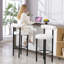 Ensemble de 2 tabourets de bar en polaire Sherpa