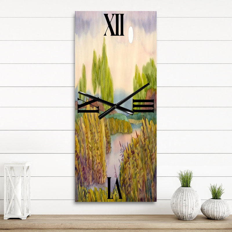 Lake in the Reeds - Horloge murale nautique et côtière, Petit