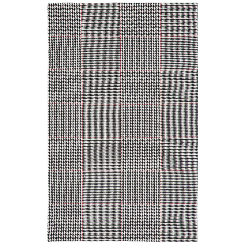 Tapis en laine et en coton tissé à la main Funkley, Rectangle de 5 pi x 8 pi