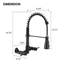 Pull Down Bridge Kitchen Sink Faucet, Two Handle Kitchen Faucet-130154668