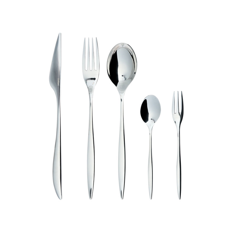 30 Piece Cutlery Set FARFALLE Black, Silver