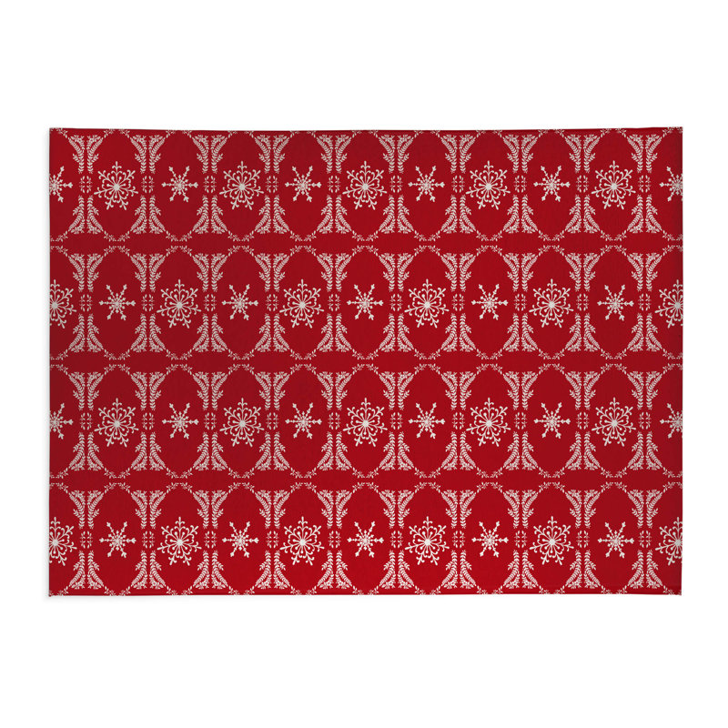 Tapis de cuisine à profil bas, Rouge, Rectangulaire 2 pi x 3 pi