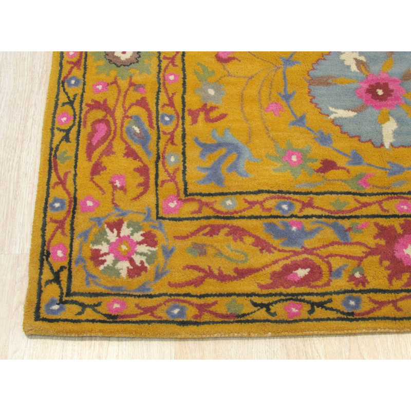 Tapis oriental en laine touffeté à la main Urbaniak, Rectangle 7 pi 9 po x 9 pi 9 po