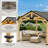 13 Ft. W X 11 Ft. D Outdoor Patio Wood Gazebo, Hardtop Gazebo with Sloping Steel Roof, Wood Frame Gazebo-122993227